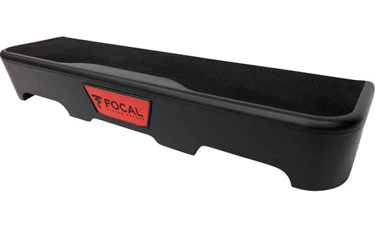 Focal FLAX Chevy Dual 10 Expert Series subwoofer enclosure with two P25FS 10" subwoofers — fits select 2007-up Chevrolet and GMC Crew Cab trucks