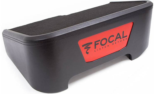 Focal Flax Chevy Single 1500 Expert Series subwoofer enclosure with P25FS 10" subwoofer — fits select 2019-up Chevrolet 1500 and 2020-up Chevrolet 2500/3500 Crew Cab trucks